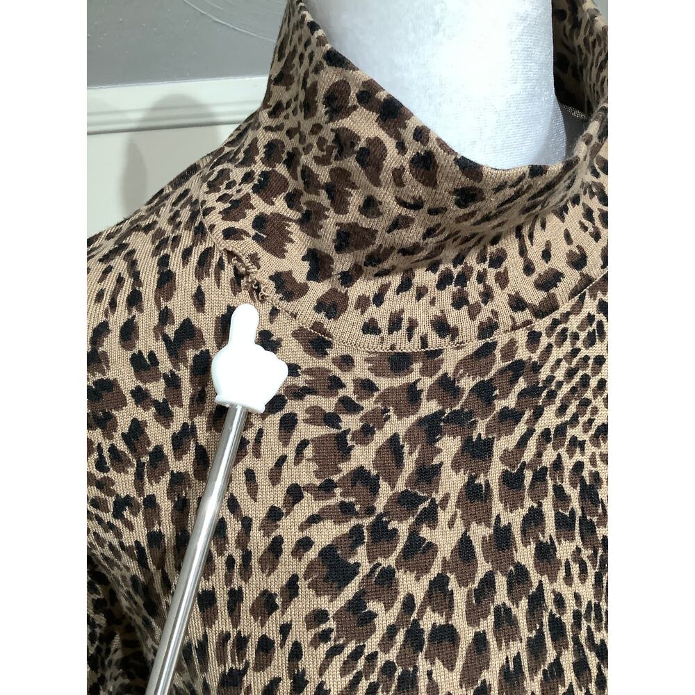 Talbots Women's Vintage XL Cheetah Print Turtleneck – Mobwife, Luxe, Statement - Picture 7 of 9